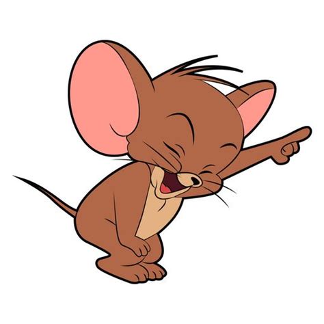 Jerry the brown mouse has fun laughing because he joked about Tom. The funny cartoon stic… | Tom ...