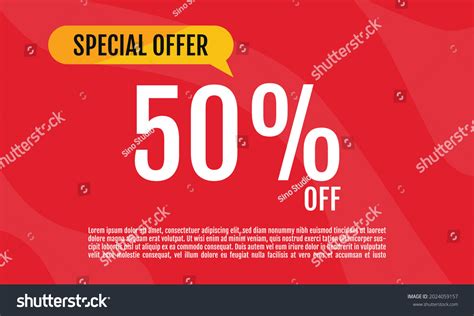 50 Percent Off Discount Sign Banner Stock Vector (Royalty Free ...