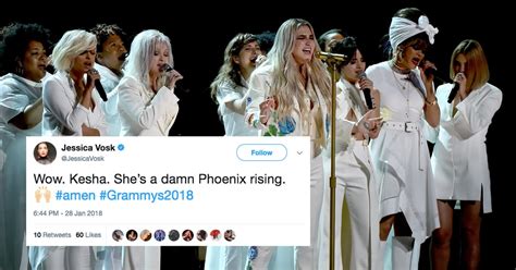 Reactions to Kesha's 2018 Grammys Performance | POPSUGAR Entertainment UK