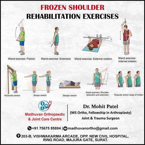 FROZEN SHOULDER REHABILITATION EXERCISES. Address: 203-b, vishwakarma arcade, opp. new civi ...