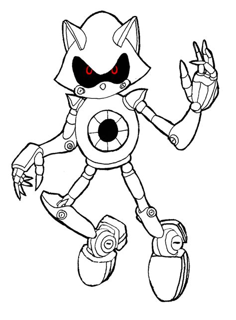 Metal sonic lineart by 630leosa on DeviantArt