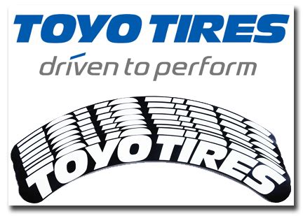 Toyo Tires Tire Stickers – White and Black – Tire Stickers Canada