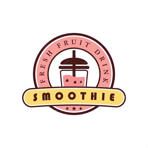 Premium Vector | Smoothie drink with bubble logo vector illustration ...