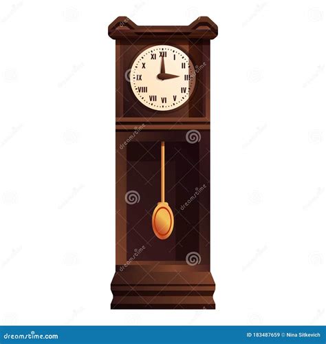 Measure Pendulum Clock Icon, Cartoon Style Stock Vector - Illustration ...