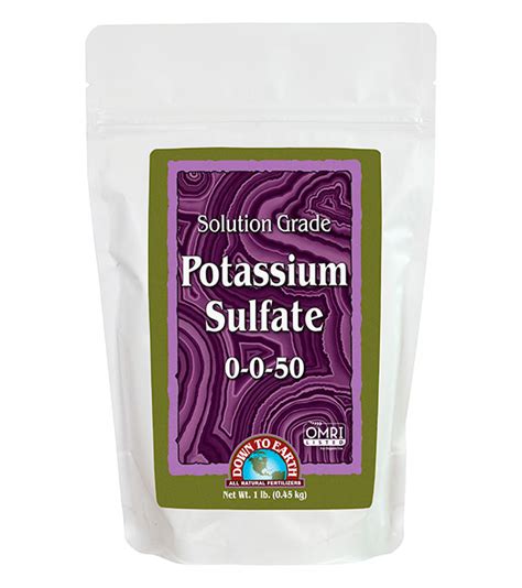 Potassium Sulfate – Down To Earth Fertilizer