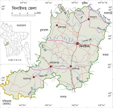 Bangladesh Map All: Jhenaidah Map