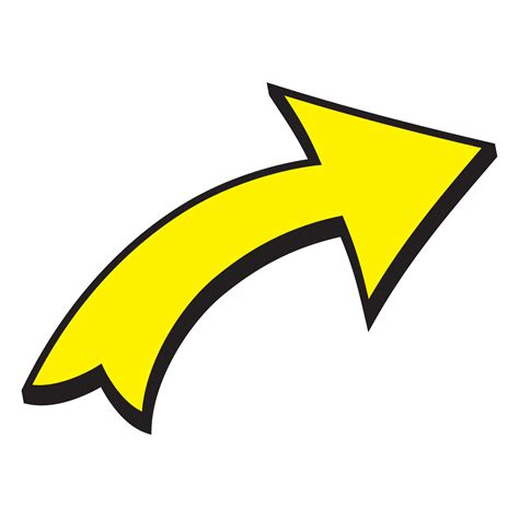 Yellow arrow isolated on white background. Arrow icon. Vector ...