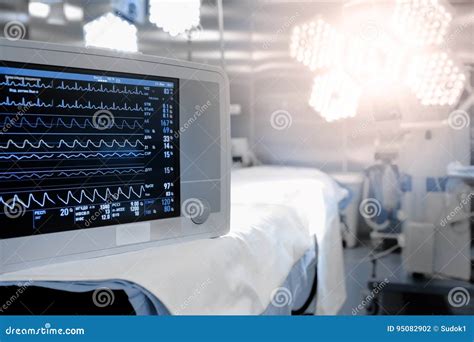 Patient Heart Rate on the Monitor in the Surgery Room. Stock Photo - Image of health, emergency ...