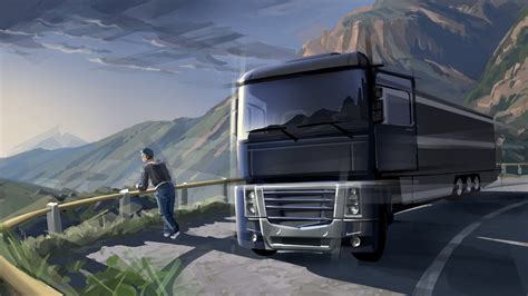 Euro Truck Simulator 2 HD Wallpaper: Scenic Journey Awaits