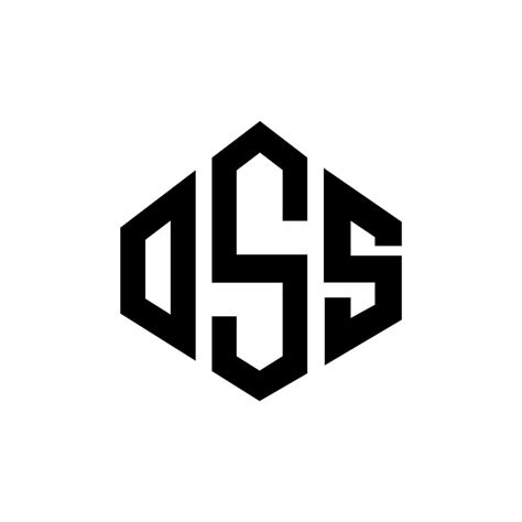 OSS letter logo design with polygon shape. OSS polygon and cube shape logo design. OSS hexagon ...