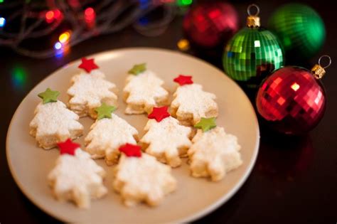 Golden freshly baked Christmas cookies - Free Stock Image
