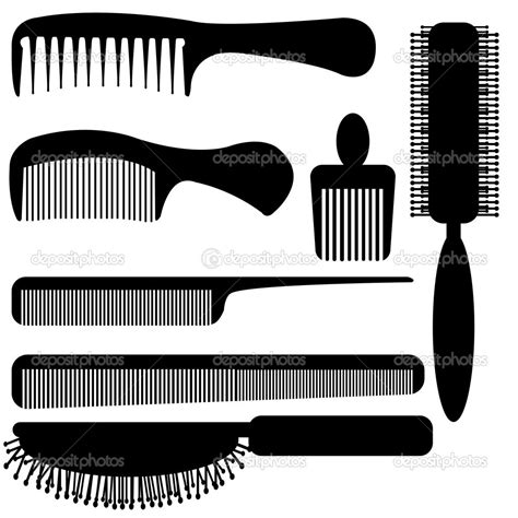 Comb silhouette vector — Stock Vector © attaphongw #28715413