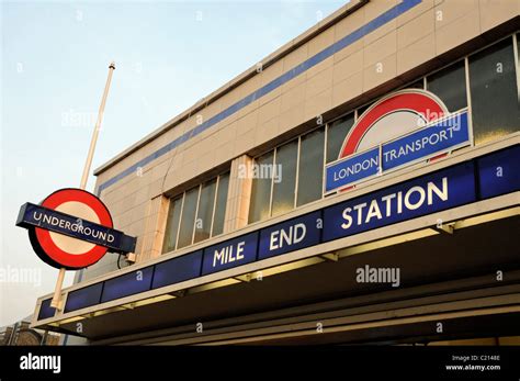 Mile End Station Tower Hamlet London England UK Stock Photo - Alamy