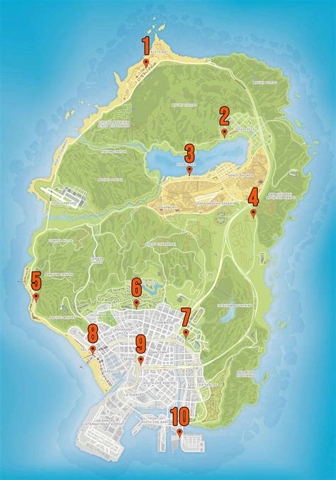 GTA 5 - Map (Crime Scene Locations for M16)