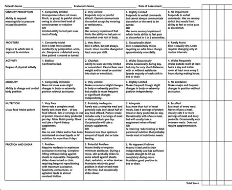 BRADEN RISK SCORING | Merit HealthPro, LLC