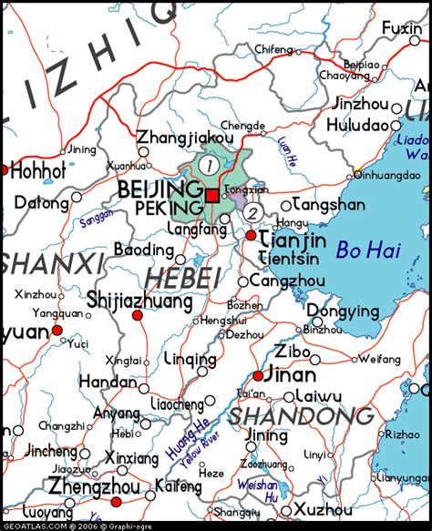 Map of Beijing, China, China Atlas