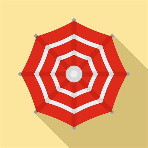 Premium Vector | Top view umbrella icon flat illustration of top view umbrella vector icon for ...