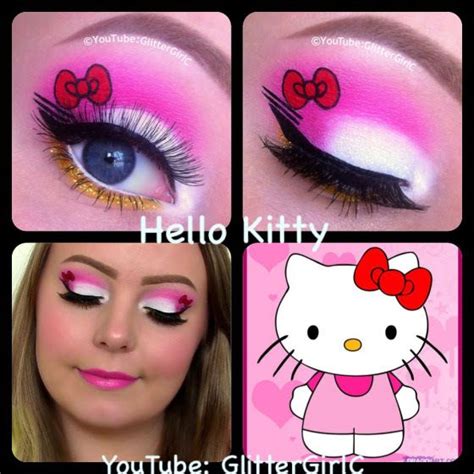 Hello Kitty Makeup :D | Hello kitty makeup, Hello kitty halloween makeup, Hello kitty nails