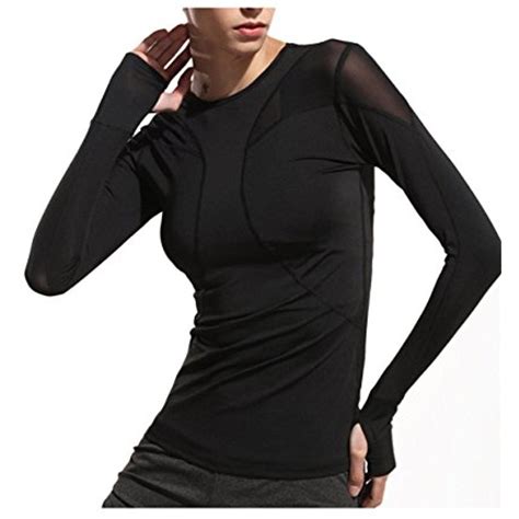 Women's Long Sleeve Active Running T-shirt with Thumb Hole *** You can get additional details at ...