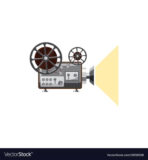 Retro movie projector icon cartoon style Vector Image