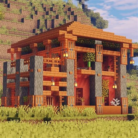 Spidey // Minecraft Builder on Instagram: "Small house perfect for the savannah biome!!!! # ...