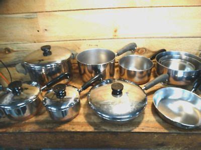 Revere Ware Copper Bottom Cookware 14 Piece Set | eBay in 2022 | Revere ...