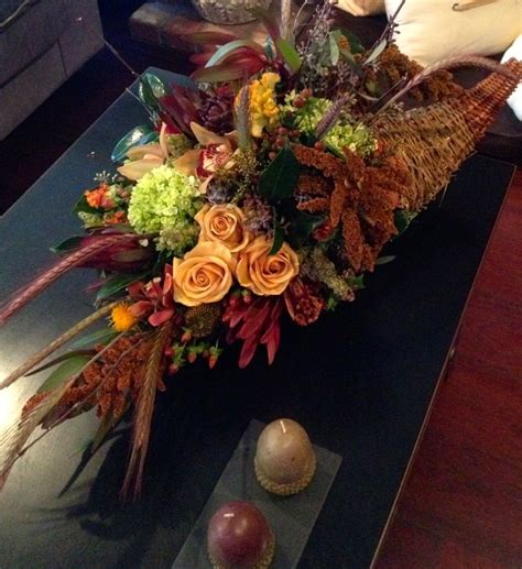 Cornucopia Basket | Fall floral arrangements, Cornucopia basket, Fall ...