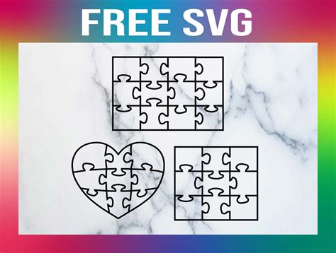 Free Puzzle Pieces SVG