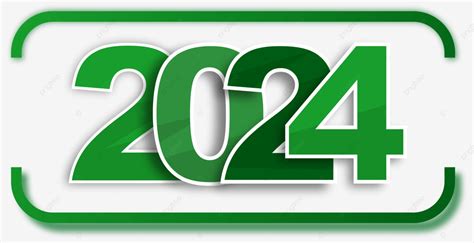 2024 Logo Text In Green 3d Shape Design Vector, 2024 New Year 3d Text Design, 2024 Happy New ...