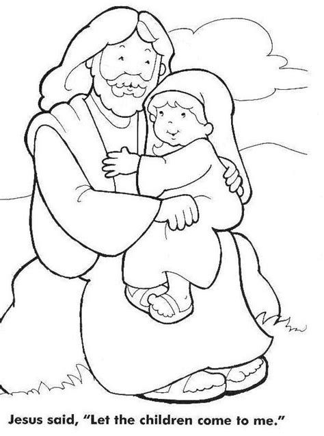 Printable Jesus Loves The Little Children Coloring Pages