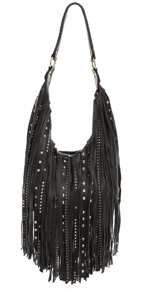 Ash Tyler Fringe Hobo Bag | Bags, Large leather handbags, Fringe bags