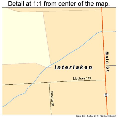 Interlaken New York Street Map 3637528