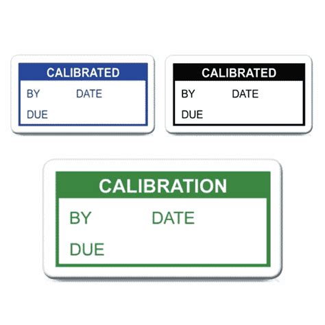 Calibration Labels - The Label People