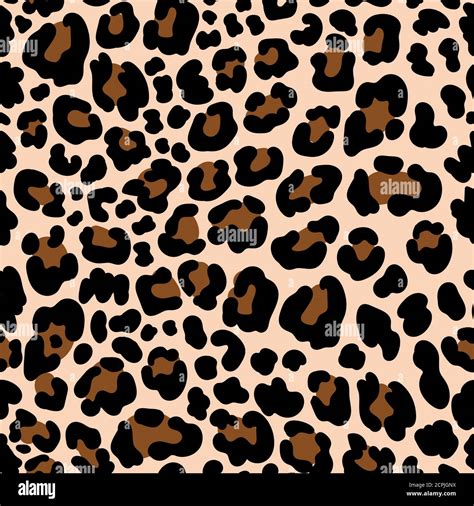 Animal pattern leopard seamless background with spots. Illustration of ...