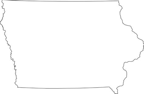 Iowa blank outline Map | Large Printable High Resolution and Standard ...