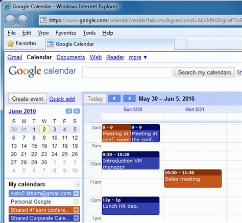 Google Calendar sync with Outlook Calendar using Sync2.