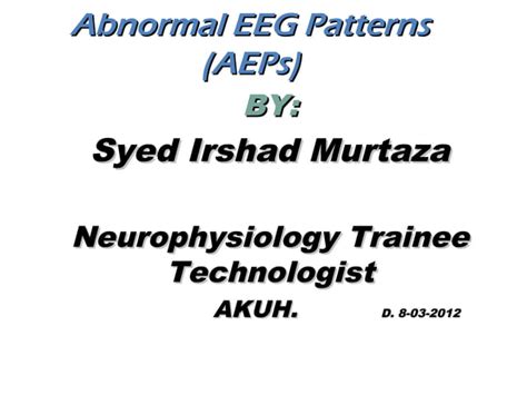 Abnormal EEG patterns | PPT