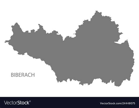 Biberach county map of baden wuerttemberg germany Vector Image