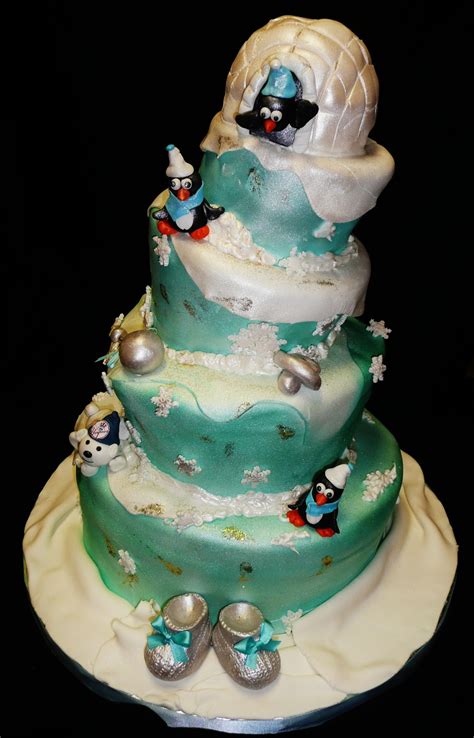 Baking with Roxana's Cakes: Winter Wonderland Baby Shower Themed Cake