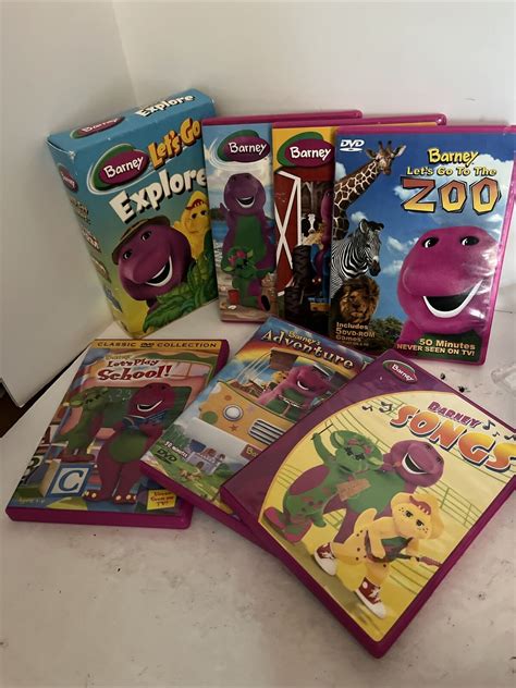 Rare Barney - Let's Go Explore 3 DVD Box Set + 3 Additional DVD’s 45986313225 | eBay