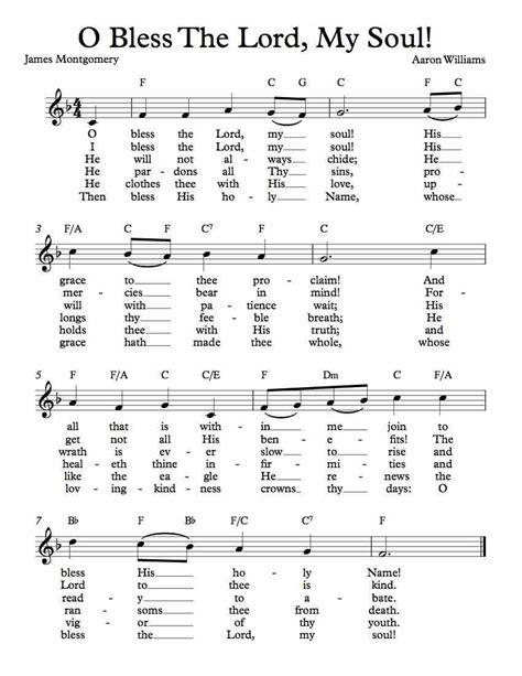 20++ Bless the lord my soul sheet music ideas · Music Sheet Best