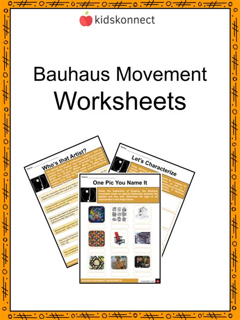 Bauhaus Movement Facts & Worksheets | Famous Bauhaus Artists