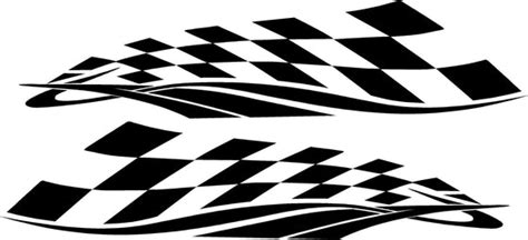 Checkered Flag Racing Wing Boat Decals | Xtreme Digital GraphiX