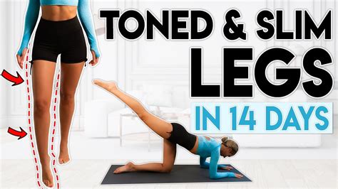 TONED and SLIMMER LEGS in 14 Days (lose leg fat) | 10 minute Workout ...