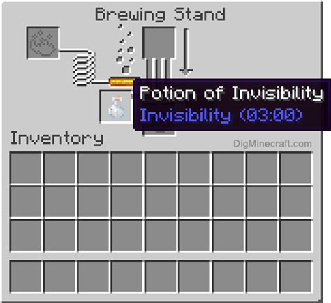 How to make a Potion of Invisibility (3:00) in Minecraft