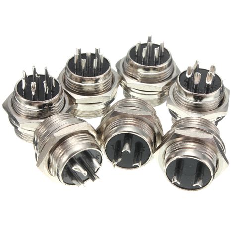 m16 2/3/4/5/6/7/8 pin screw type electrical aviation plug socket connector aviation connector ...