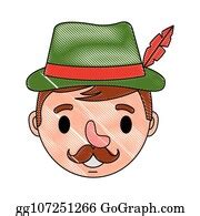 27 Bavarian Man Cartoon Portrait Character Clip Art | Royalty Free - GoGraph
