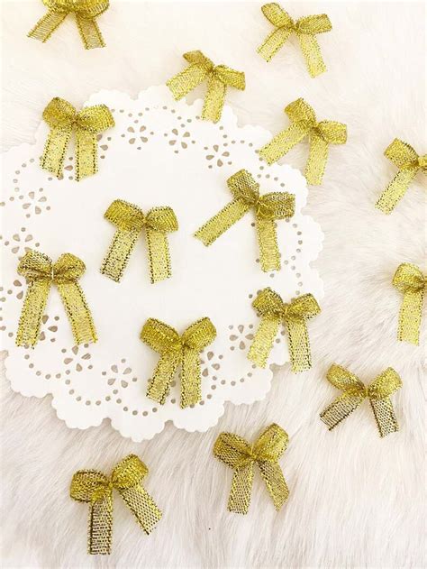 Metallic Gold Ribbon Bows (M) - LunaLandSupply - High quality handmade ...