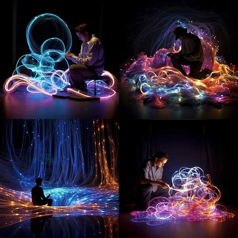 Fiber Optic Light Painting AI Art Style: A Dazzling Display of ...