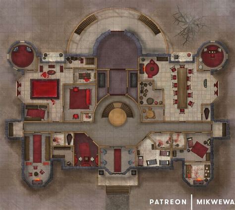 Vampire Mansion [29x26] [Multi-Floor] | Mik & Wewa on Patreon in 2021 | Vampire mansion, Dungeon ...